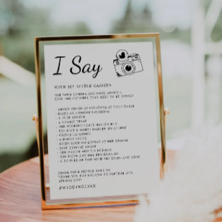 Minimalistisch I Spy Wedding Game, Fun Empfang Hun Einladung