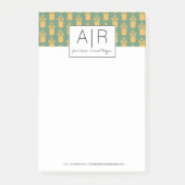 Minimalistisch Iconic Floral Initial Post-it Klebezettel (Vorderseite)