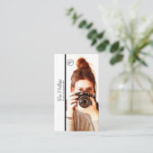 Minimalistisch Ihr Foto- und Logo-Fotogeschäft Visitenkarte (Stehend Vorderseite)