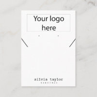 Minimalistisch Ihre Logo-Kette Ohrring-Display-Kar