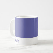Minimalistisch Ihren Namen Periwinkle Blue persona Kaffeetasse (Vorderseite Links)