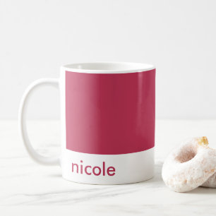 Minimalistisch Ihren Namen Red Magenta personalisi Kaffeetasse