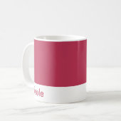 Minimalistisch Ihren Namen Red Magenta personalisi Kaffeetasse (Vorderseite Links)