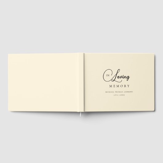 Minimalistisch in der Gedächtnisbeerdigung Gästebuch (Voll)