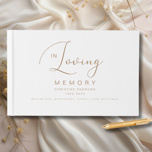 Minimalistisch in der Gedächtnisbeerdigung Gästebuch