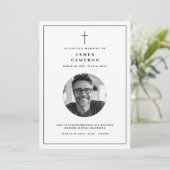 Minimalistisch in der Liebe Erinnerung Beerdigung Einladung (Stehend Vorderseite)