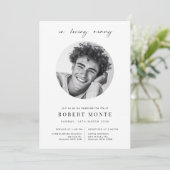 Minimalistisch in der Liebe Erinnerung Beerdigung  Einladung (Stehend Vorderseite)