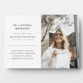 Minimalistisch in der Love Memory Foto Tribute Fotoplatte (Vorderseite)