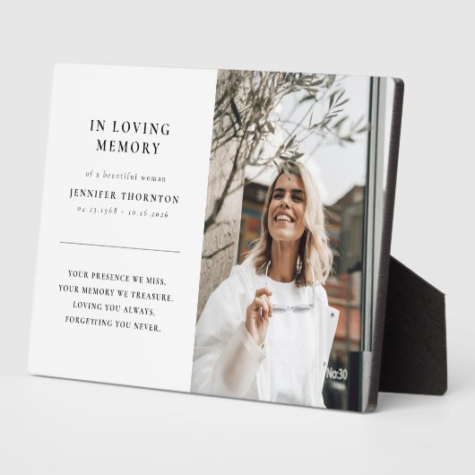 Minimalistisch in der Love Memory Foto Tribute Fotoplatte (Seite)