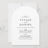 Minimalistisch in einem Boho Arch Einladung (Vorderseite)