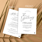 Minimalistisch in einer einzigen Schwarz-weißen Ho Einladung