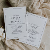 Minimalistisch in einer Hochzeit Einladung