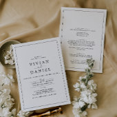 Minimalistisch in einer Hochzeit Einladung
