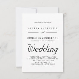 Minimalistisch in einer modernen Hochzeit Einladung