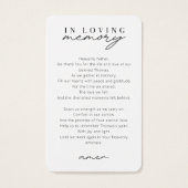 Minimalistisch in Erinnerungsfoto-Karte (Rückseite)