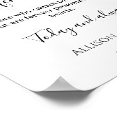 Minimalistisch in Liebe Erinnerung Zeichen Hochzei Poster (Ecke)