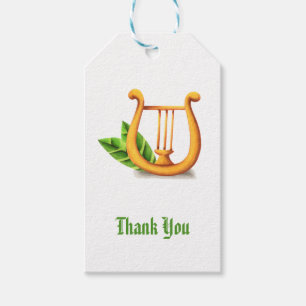 Minimalistisch Irish Golden Harp Danke Geschenkanhänger