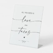 Minimalistisch ist alles, was Sie brauchen, Liebe  Sockelschild (Vorderseite)