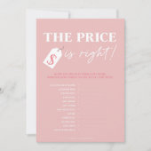 Minimalistisch ist der Preis für ein süßes Girl-Ba Einladung (Vorderseite)