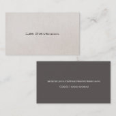 Minimalistisch ist Fun Simple Business Card Visitenkarte (Vorne/Hinten)