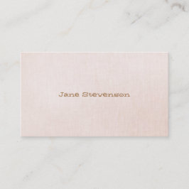 Minimalistisch ist Sweet Light Pink Linen Look Visitenkarte