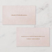 Minimalistisch ist Sweet Light Pink Linen Look Visitenkarte (Vorne/Hinten)