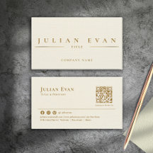 Minimalistisch Ivory White Creamy Gold Beruflich