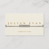 Minimalistisch Ivory White Creamy Gold Beruflich Visitenkarte (Vorderseite)