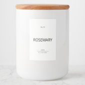 Minimalistisch Jar Lebensmitteletikett (Vorderseite)