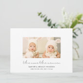 Minimalistisch Je mehr die besseren Zwillinge Foto Ankündigung (Stehend Vorderseite)