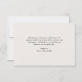 Minimalistisch Jemand Beary Pink Ballon Babydusche Dankeskarte (Rückseite)