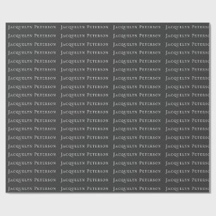 Minimalistisch Jet Black Schlicht Elegante Moderne Geschenkpapier