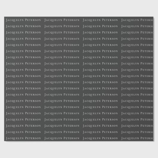 Minimalistisch Jet Black Schlicht Elegante Moderne Geschenkpapier (Flach)