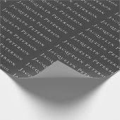 Minimalistisch Jet Black Schlicht Elegante Moderne Geschenkpapier (Ecke)