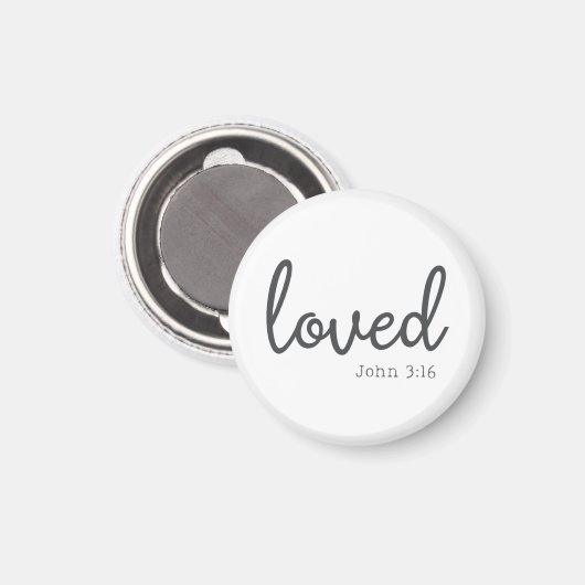 Minimalistisch John 3:16 Liebe Magnet (Vorderseite/Rückseite)