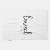 Minimalistisch John 3:16 liebte Geschirrtuch (Horizontal)