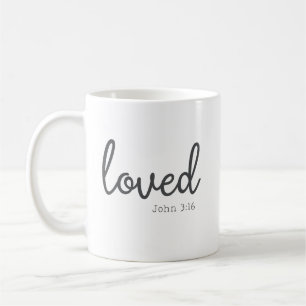 Minimalistisch John 3:16 liebte Kaffeetasse