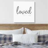 Minimalistisch John 3:16 liebte Leinwanddruck (Insitu (Schlafzimmer))