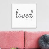 Minimalistisch John 3:16 liebte Leinwanddruck (Insitu (Wohnzimmer))