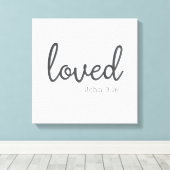 Minimalistisch John 3:16 liebte Leinwanddruck (Insitu (Holzboden))