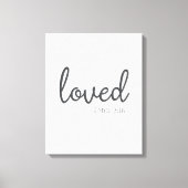 Minimalistisch John 3:16 liebte Leinwanddruck (Vorderseite)