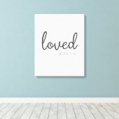 Minimalistisch John 3:16 liebte Leinwanddruck (Insitu (Holzboden))