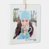 Minimalistisch JoSimple Christmas Holiday Foto Keramikornament (Rechts)