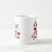 Minimalistisch Joy Cat Heartwärming Warm Brown Nie Kaffeetasse (Mittel)