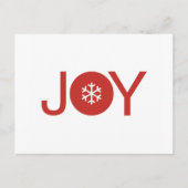 Minimalistisch Joy Christmas Postcard Postkarte (Vorderseite)