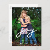 Minimalistisch Joy Holiday Foto Postkarte (Vorne/Hinten)