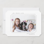 Minimalistisch Joy Peace Liebe Weihnachten Foto (Vorderseite)