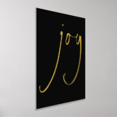 Minimalistisch Joy Script Black Real Foil Prints Foliendrucke (Ablage )