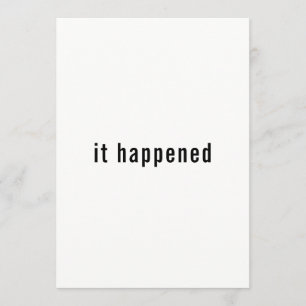 Minimalistisch Just Married Ankündigung Empfang