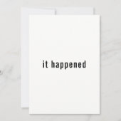 Minimalistisch Just Married Website UAWG Empfang Einladung (Vorderseite)
